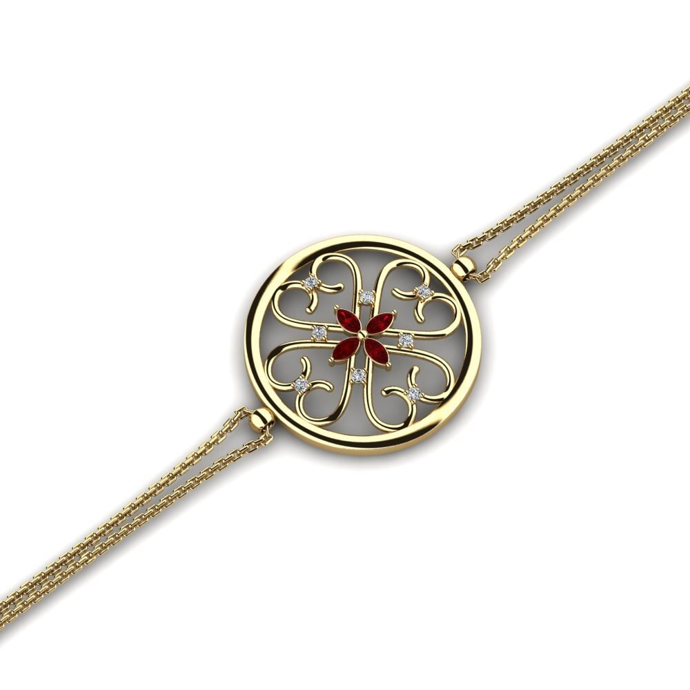 Marquesa Circonita Roja Pulsera de Mujer Wingert