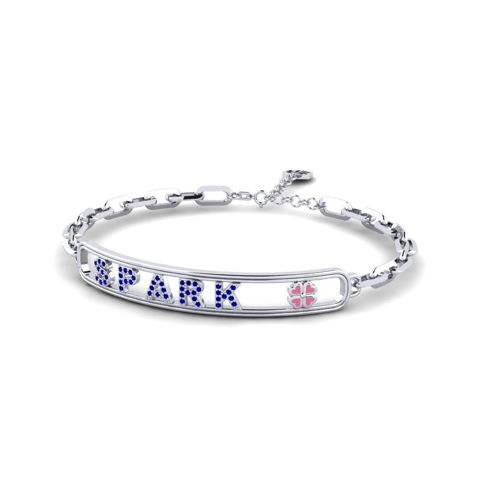 White Silver Sapphire Women's Bracelet Winlip