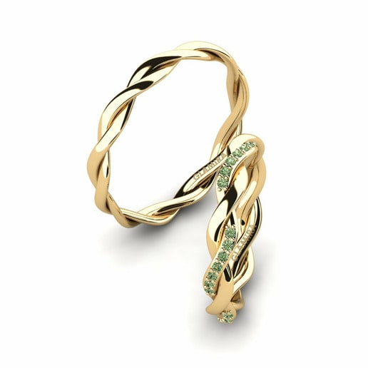 Winsome Aura Oro Amarillo 585 & Diamante Verde
