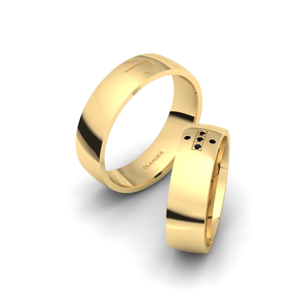 Black Onyx Wedding Ring Winsome Glow 6 mm
