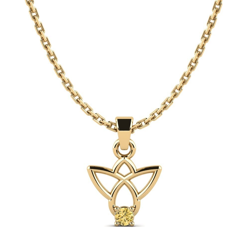 Gele Diamant Dames Hanger Wintigoh