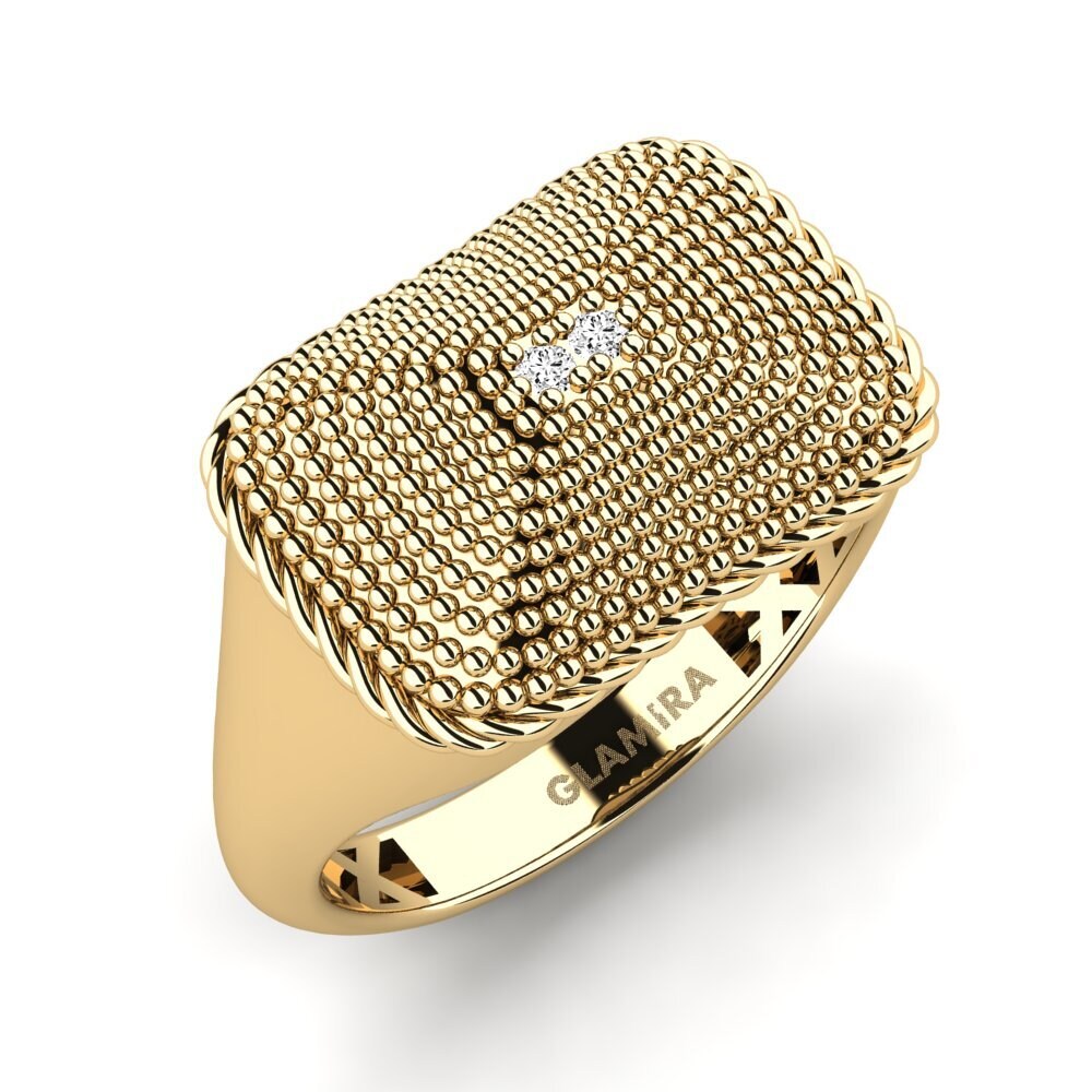 Compre GLAMIRA Anillo meñique Wisend - Moissanita 9k Oro Amarillo