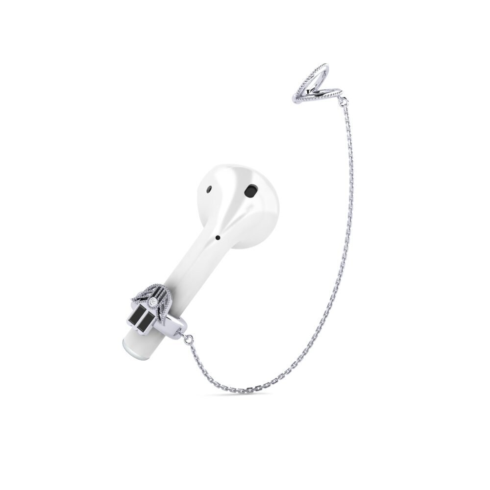 9ct White Gold Black Onyx Airpods® Witchcraft