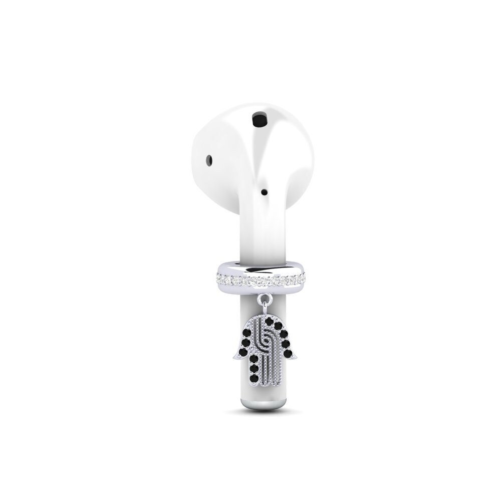 9ct White Gold Black Onyx Airpods® Witchery