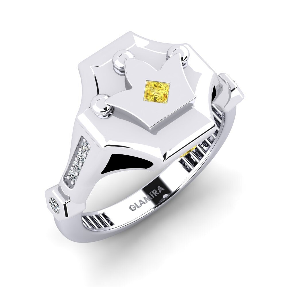 Princess Yellow Sapphire Men's Ring Wlana