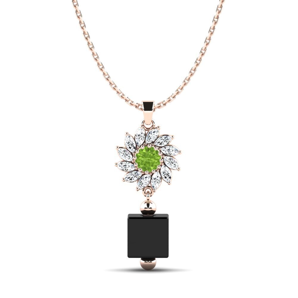 14ct Rose Gold Peridot Women's Pendant Wofford