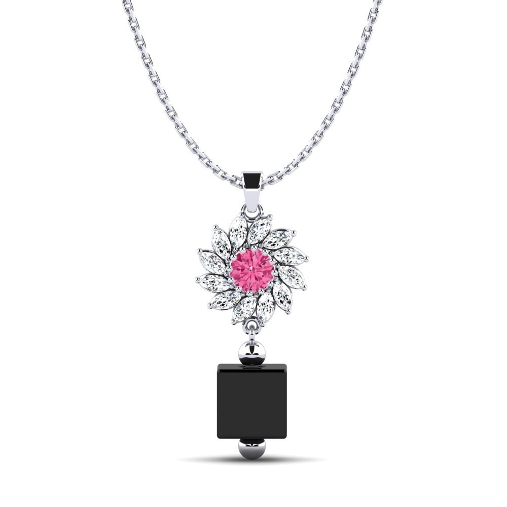 950 Platinum Pink Tourmaline Women's Pendant Wofford