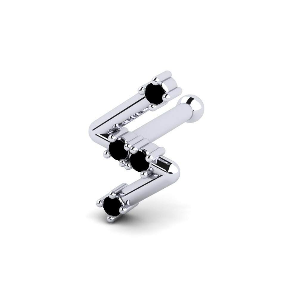 Saphir noir Piercing Nez Wolly