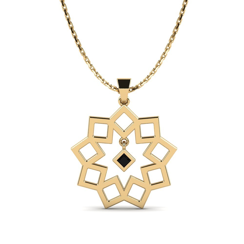 Diamante Negro Colgante de Mujer Wonegs
