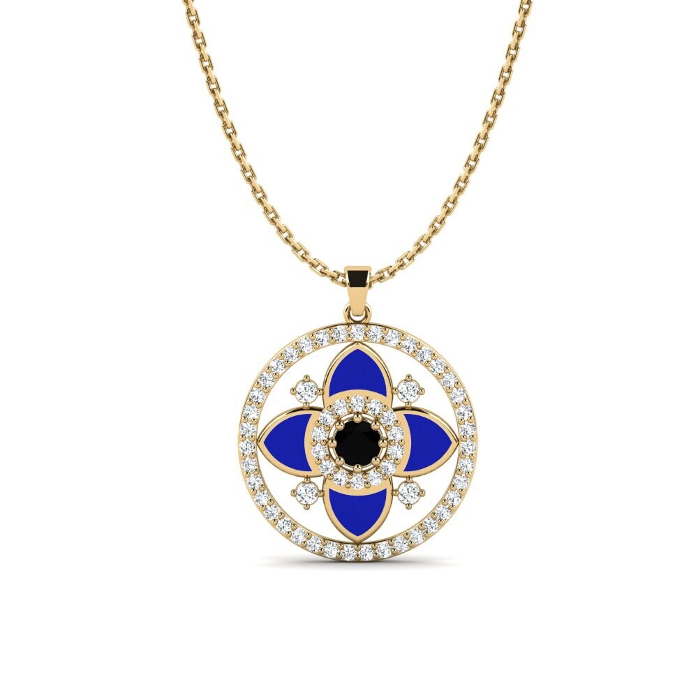 Diamante Negro Colgante de Mujer Wongela