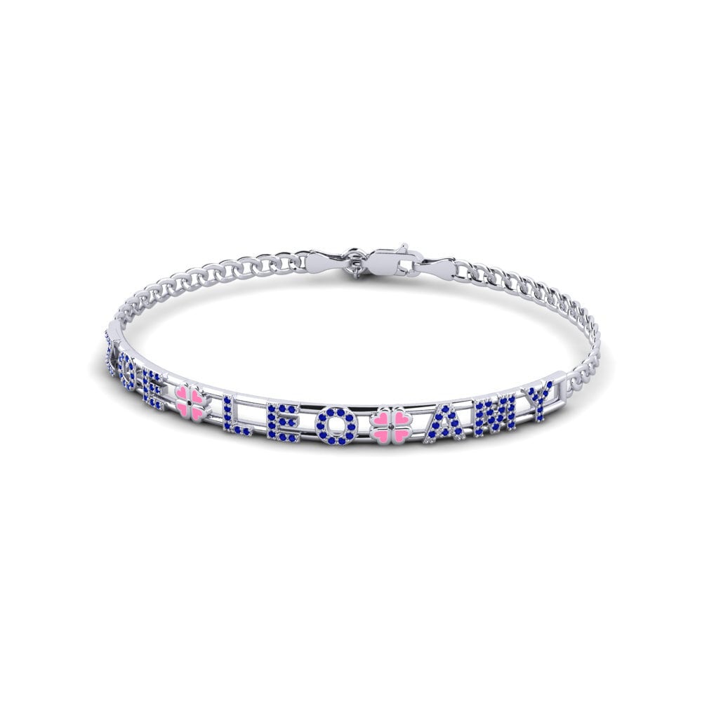 18ct White Gold Sapphire Women's Bracelet Woolacombe