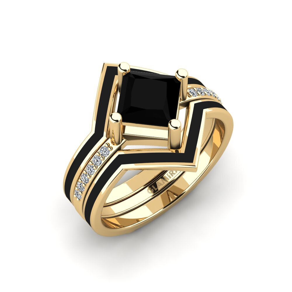 Zafiro negro Anillo Wourg - SET