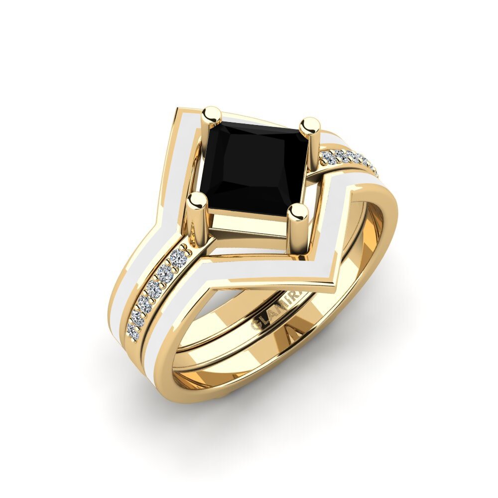 Diamante Negro Anillo Wourg - SET