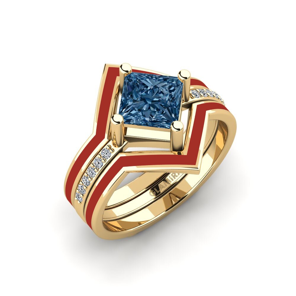Blauer Diamant Ring Wourg - SET