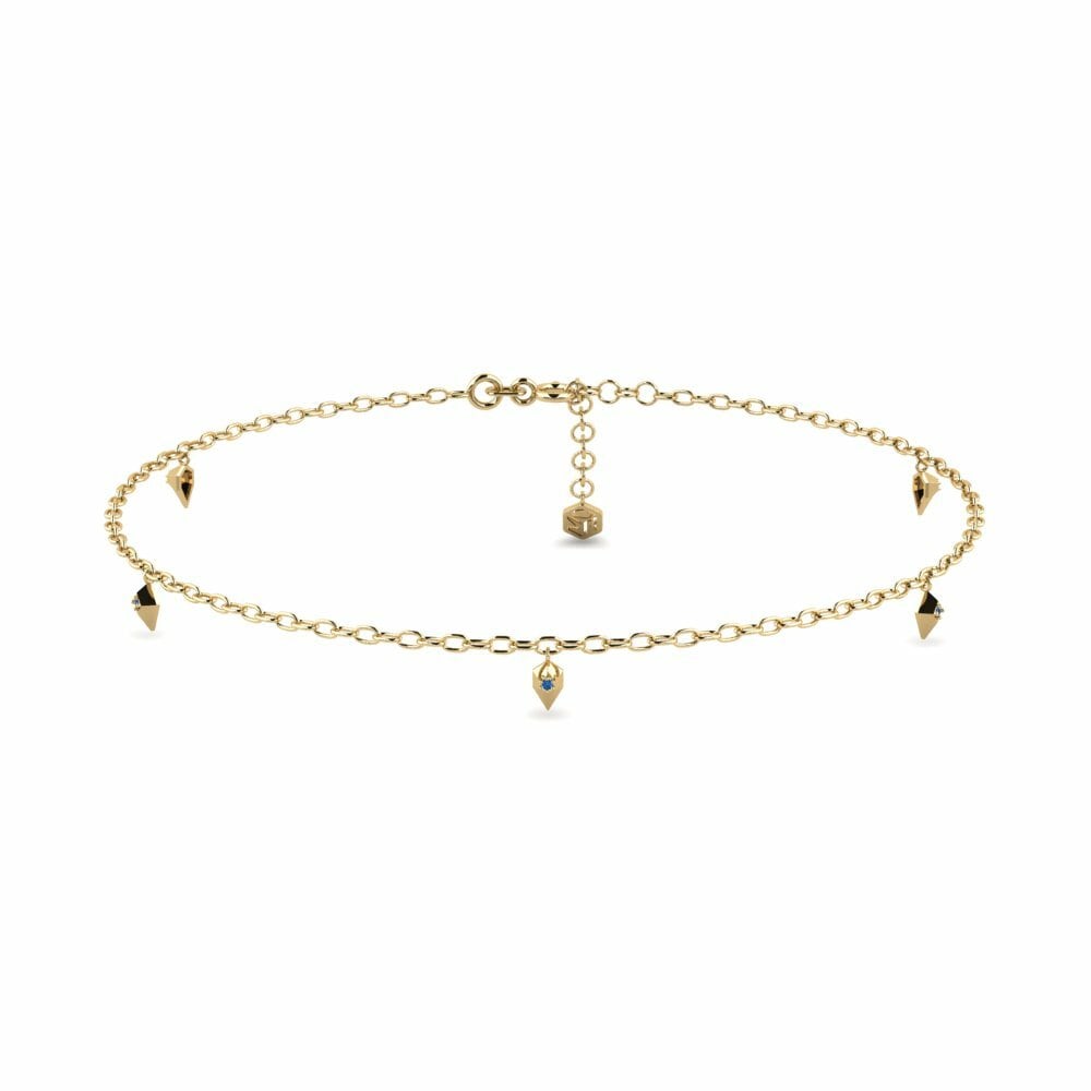 Dark Blue Zirconia Women's Anklet Wusuli