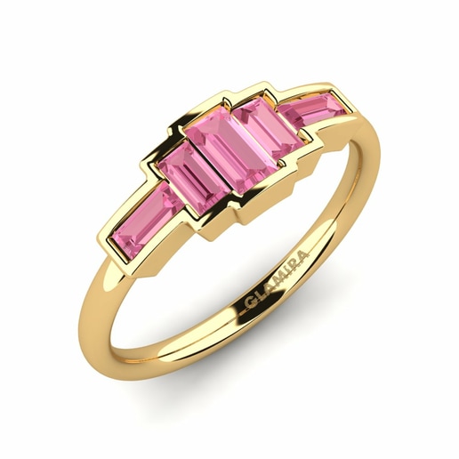 Ring Xenia 585 Yellow Gold & Pink Sapphire