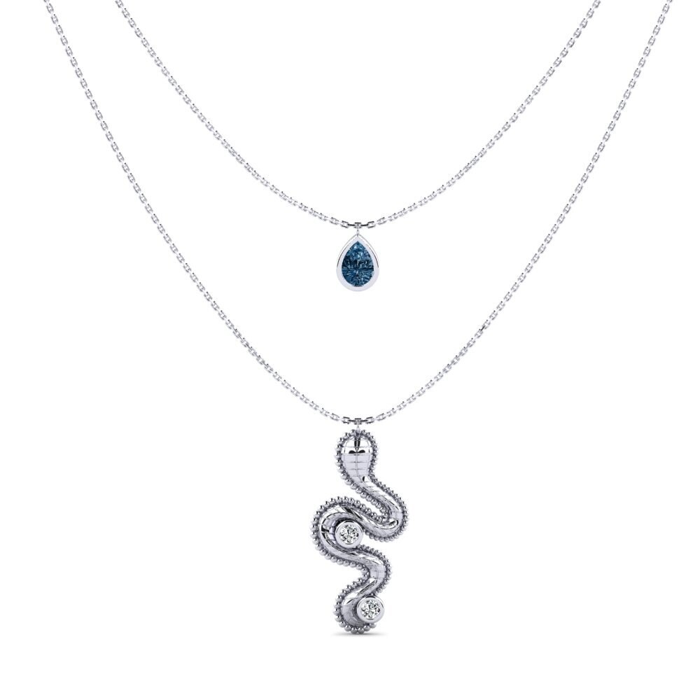 Diamante Azul Collar de Mujer Xlit
