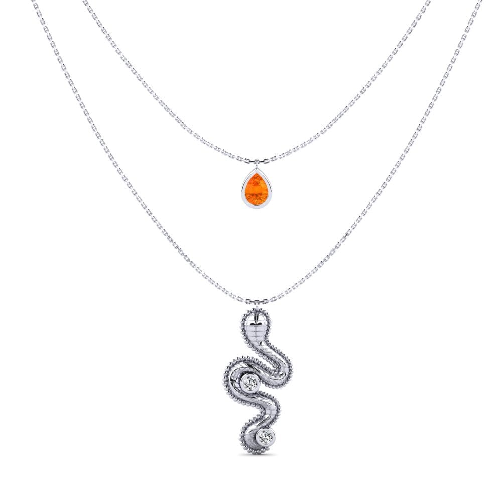 Zafiro Naranja Collar de Mujer Xlit