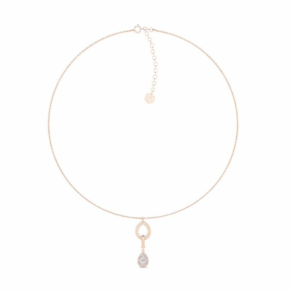 Vàng Hồng 18K Kim Cương Nhân Tạo Dây chuyền choker nữ Xorita