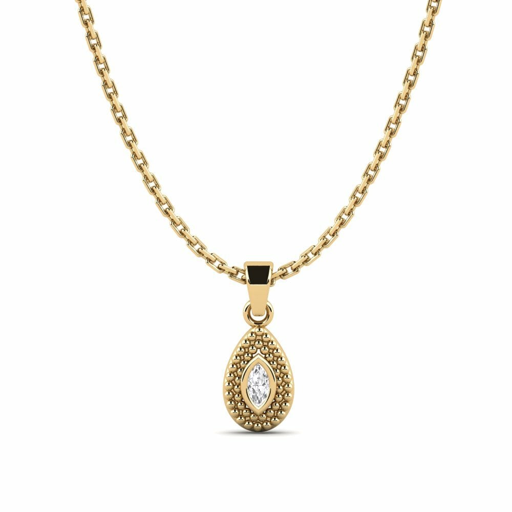 White sapphire Pendant Xylet