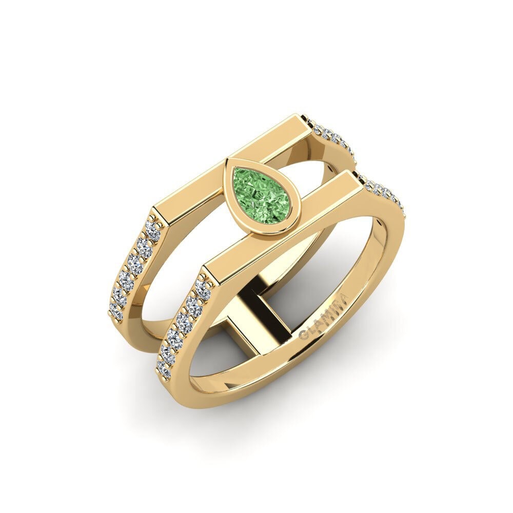 Green Diamond Engagement Ring Yadez