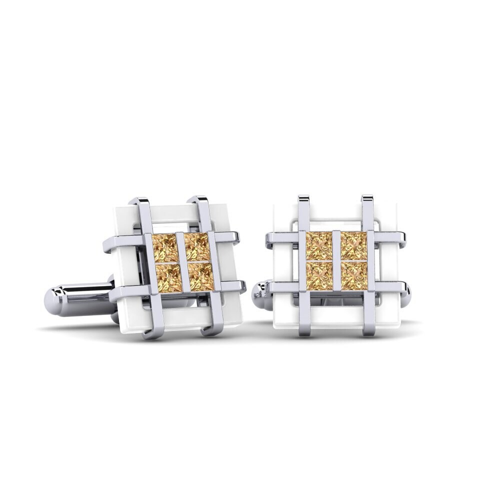 Brown Diamond Cufflink Yager