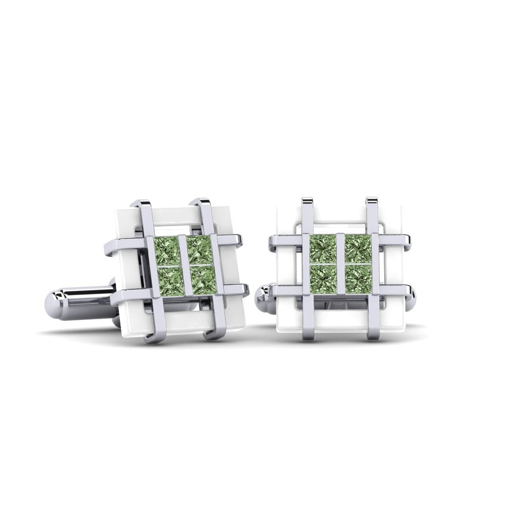 Green Diamond Cufflink Yager