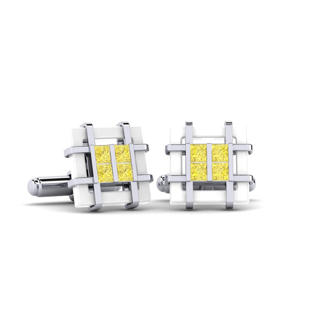 Yellow Sapphire Cufflink Yager