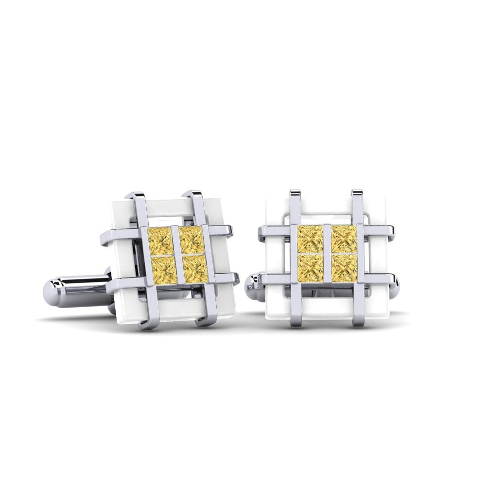 Yellow Diamond Cufflink Yager