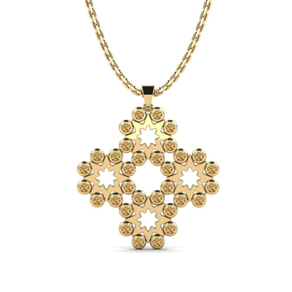 Brown Diamond Women's Pendant Yahves