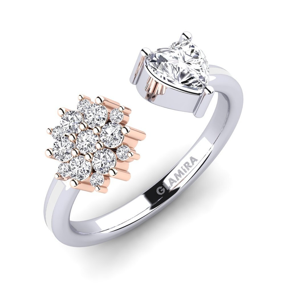 750 Weiß & Rotgold Ring Yan