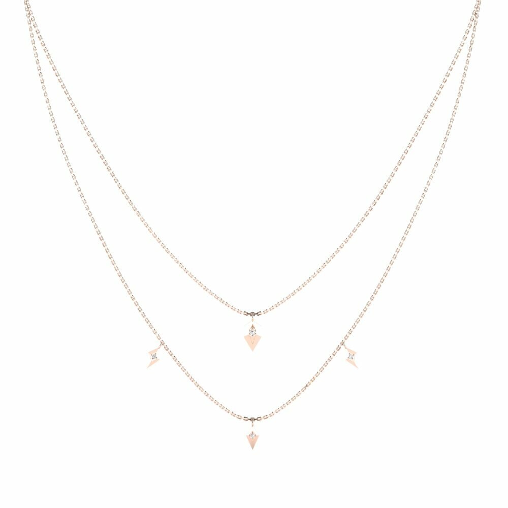 Oro Rosso 585 Collana da donna Yangtzed