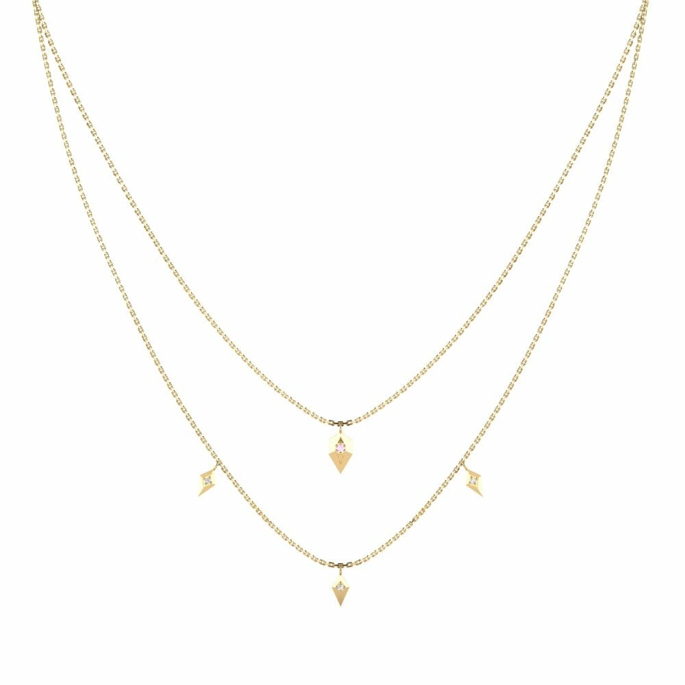 Zafiro Rosado Collar de Mujer Yangtzed