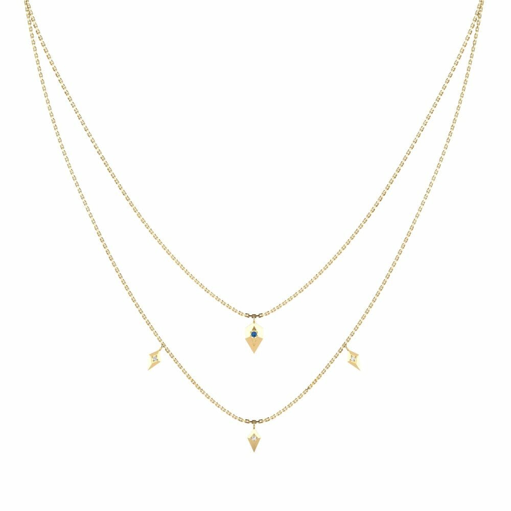 Dark Blue Zirconia Women's Necklace Yangtzed
