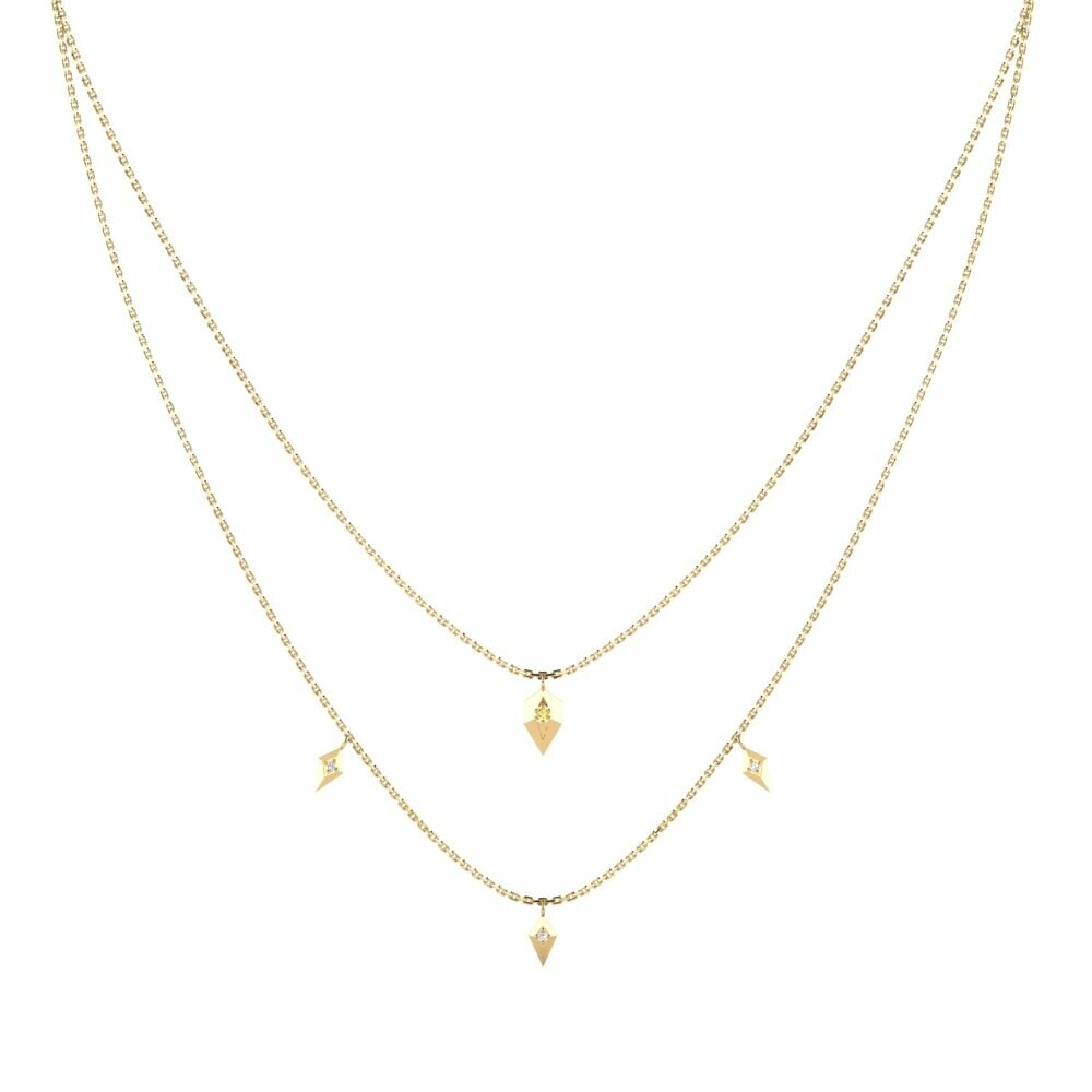 Zaffiro Giallo Collana da donna Yangtzed