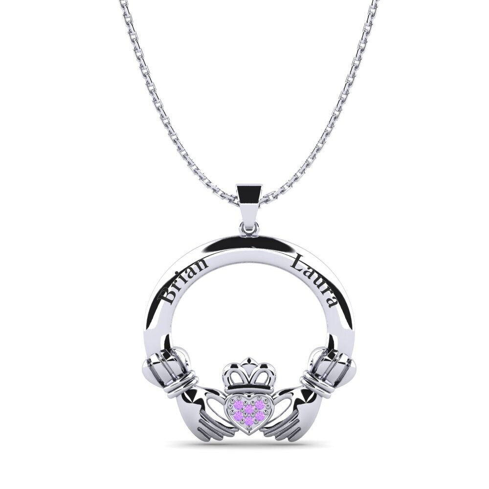 Weiß-Silber Amethyst Damen anhänger Yanira