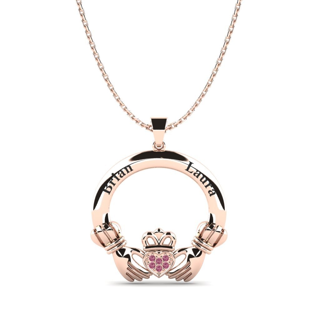 Rotgold 585 Rhodolit-Granat Damen anhänger Yanira