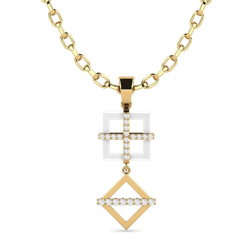 White sapphire Men's Pendant Yank