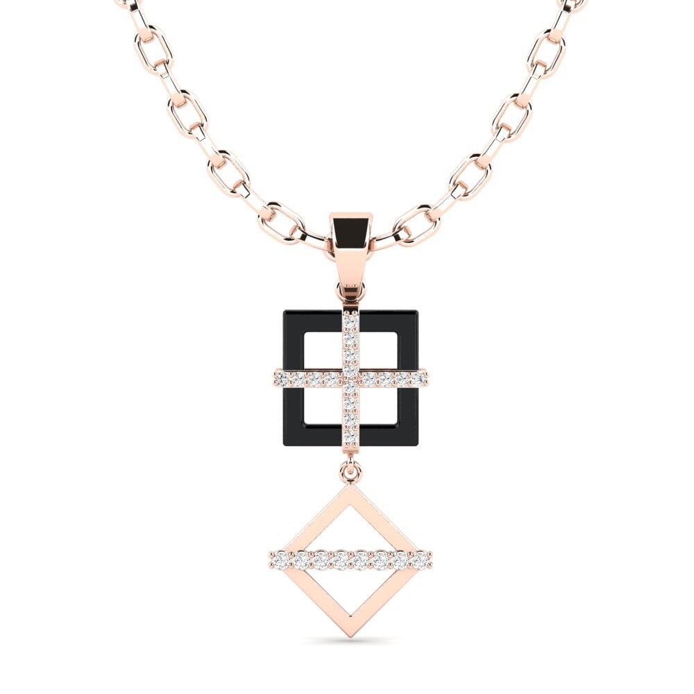 9k Oro Rosa Moissanita Colgante para hombre Yank