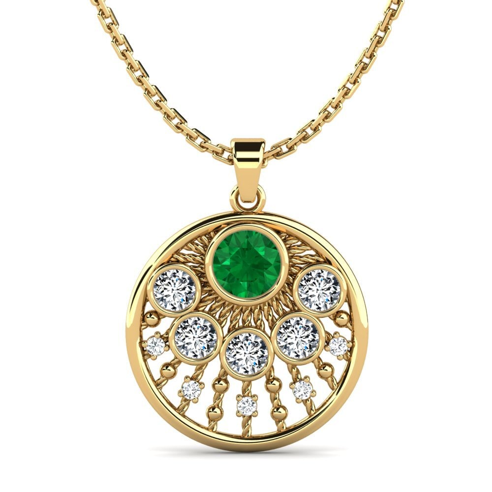 Emerald (Lab Created) Women's Pendant Yearby