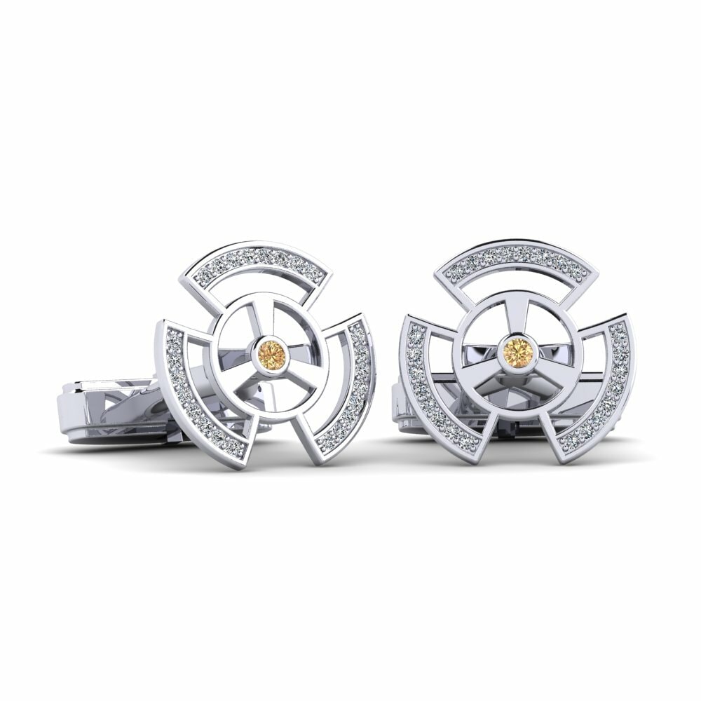 Brown Diamond Cufflink Yedidya