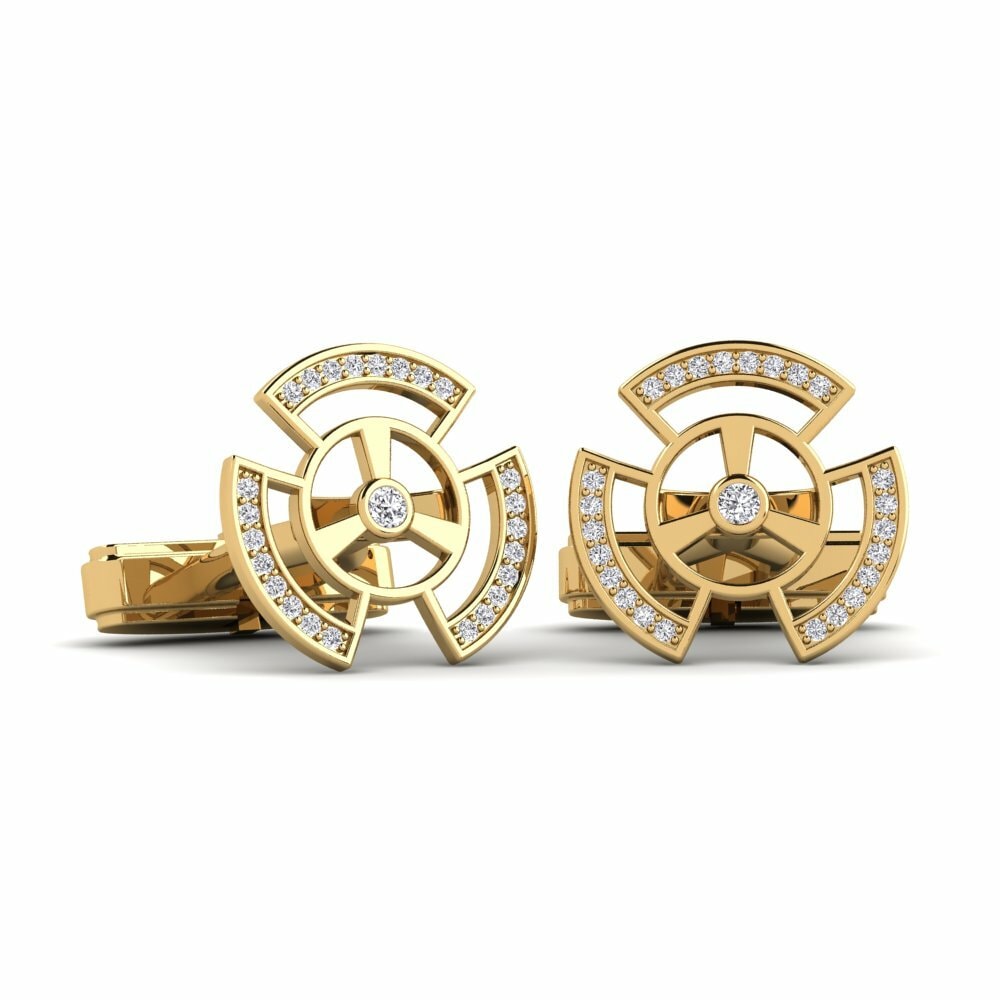 Boutons De Manchette Vintage Or 14 Carats Jaune/rose Avec Cabochons Améthyste - époque Édouardienne