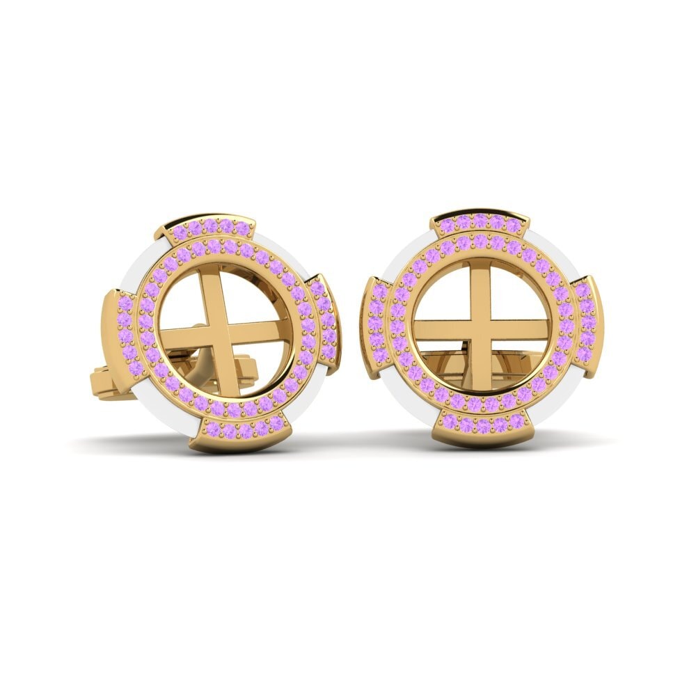 Amethyst Cufflink Yelk