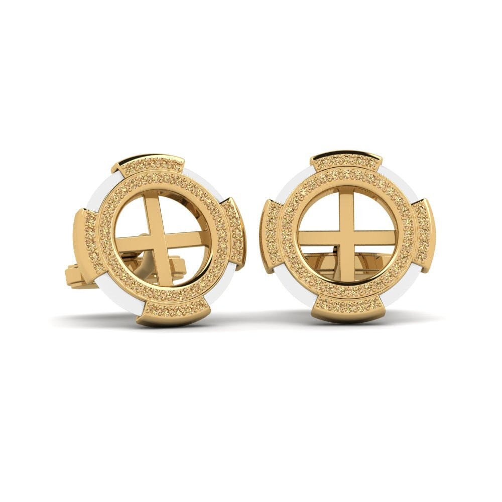 Brown Diamond Cufflink Yelk