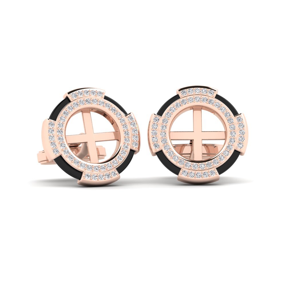 9k Oro Rosa Diamante Gemelo Yelk