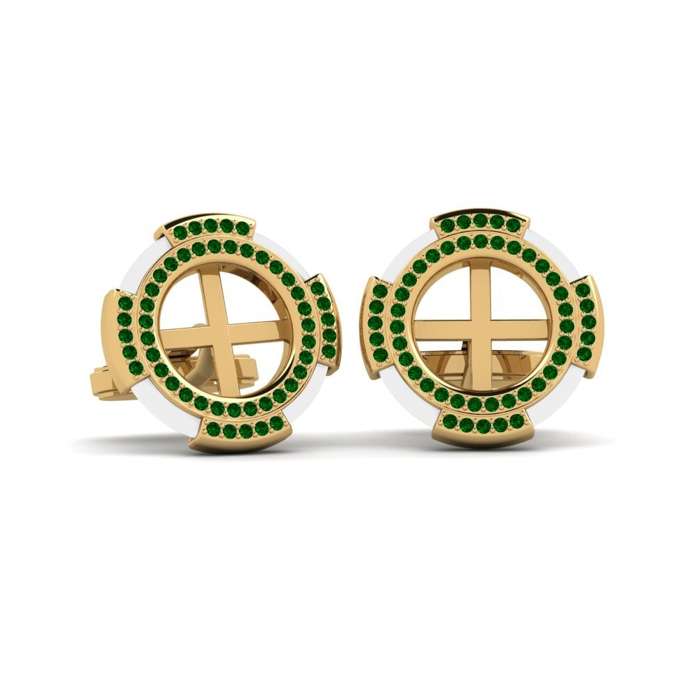 Green Zirconia Cufflink Yelk