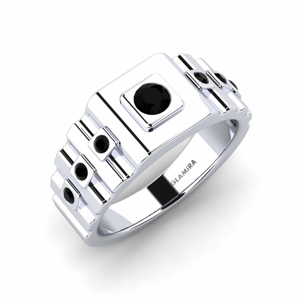 18k White Gold Men's Ring Yemima