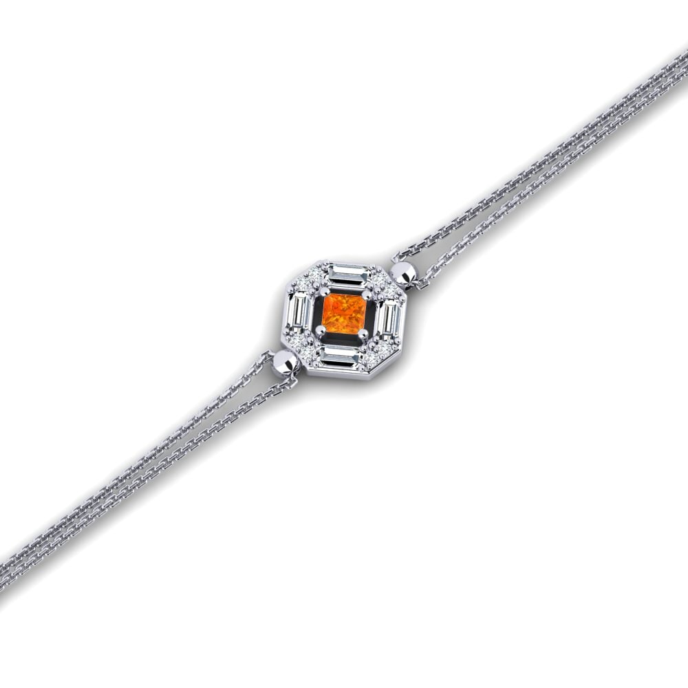 Princesa Zafiro Naranja Pulsera de Mujer Yenta