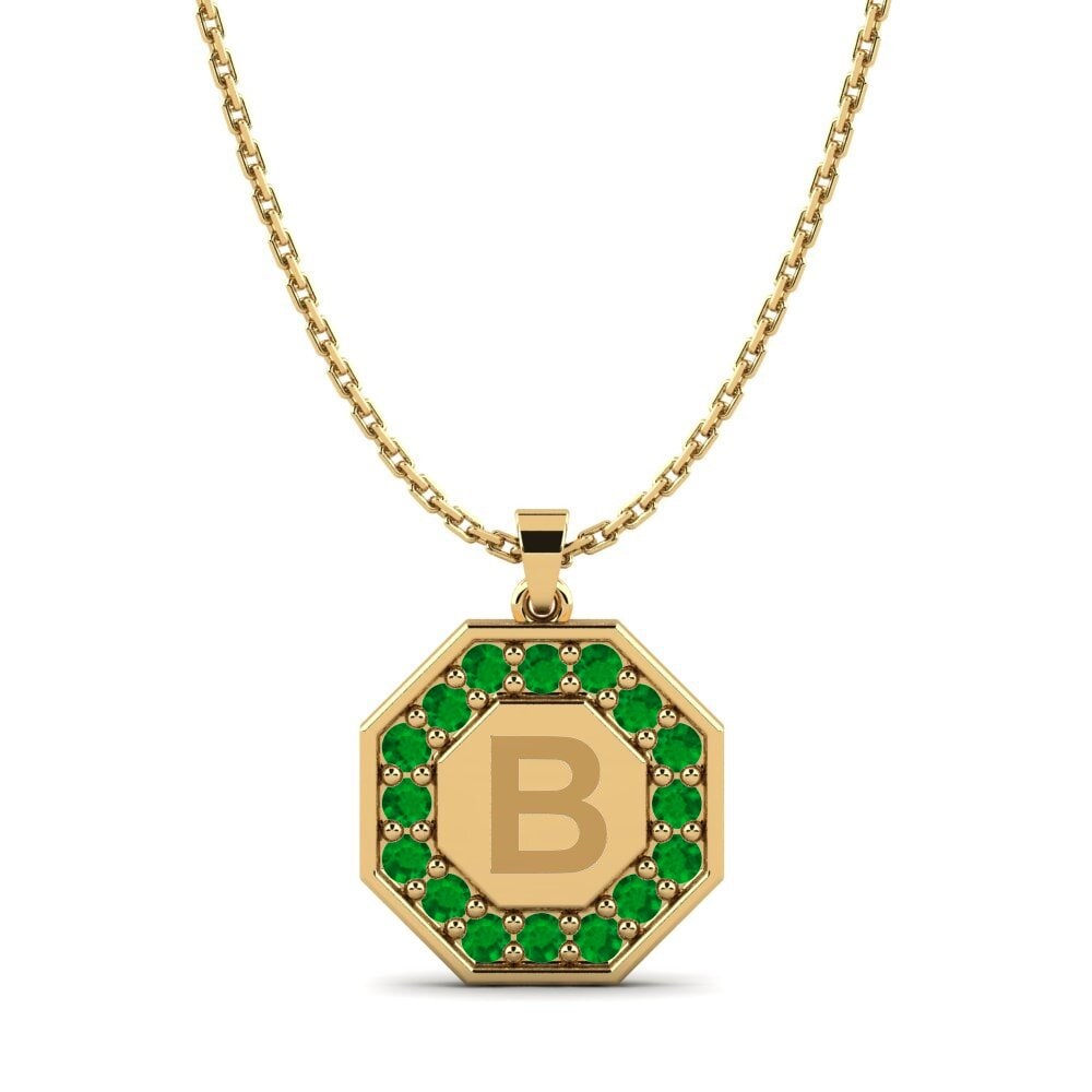 Gelbgold 585 Smaragd Damen anhänger Yesenia B