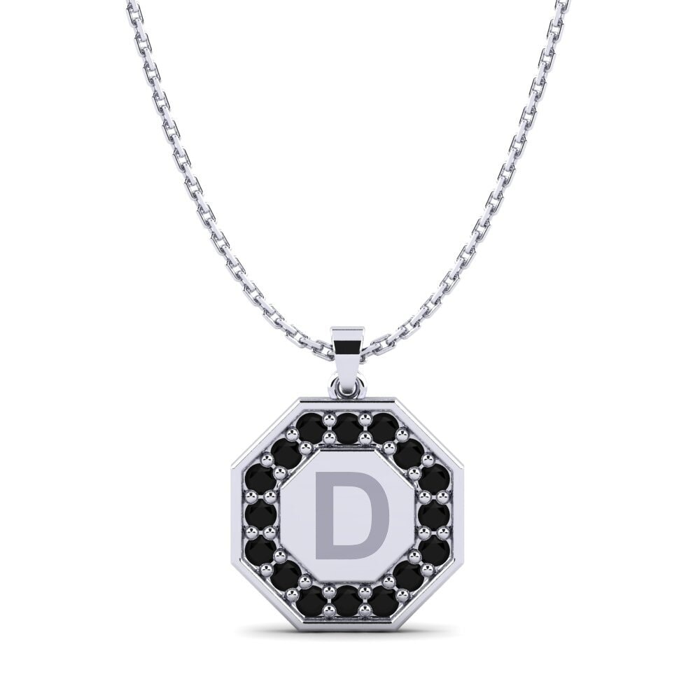 Rund Schwarzer Diamant Damen anhänger Yesenia D